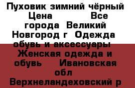 Пуховик зимний чёрный › Цена ­ 2 500 - Все города, Великий Новгород г. Одежда, обувь и аксессуары » Женская одежда и обувь   . Ивановская обл.,Верхнеландеховский р-н